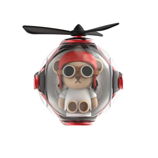 Bear Pilot Car Air Freshener with a Propeller Diffuser in a spherical design