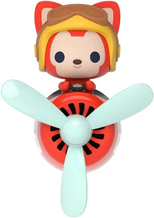Cute Raccoon Pilot Car Air Freshener with a Propeller Diffuser