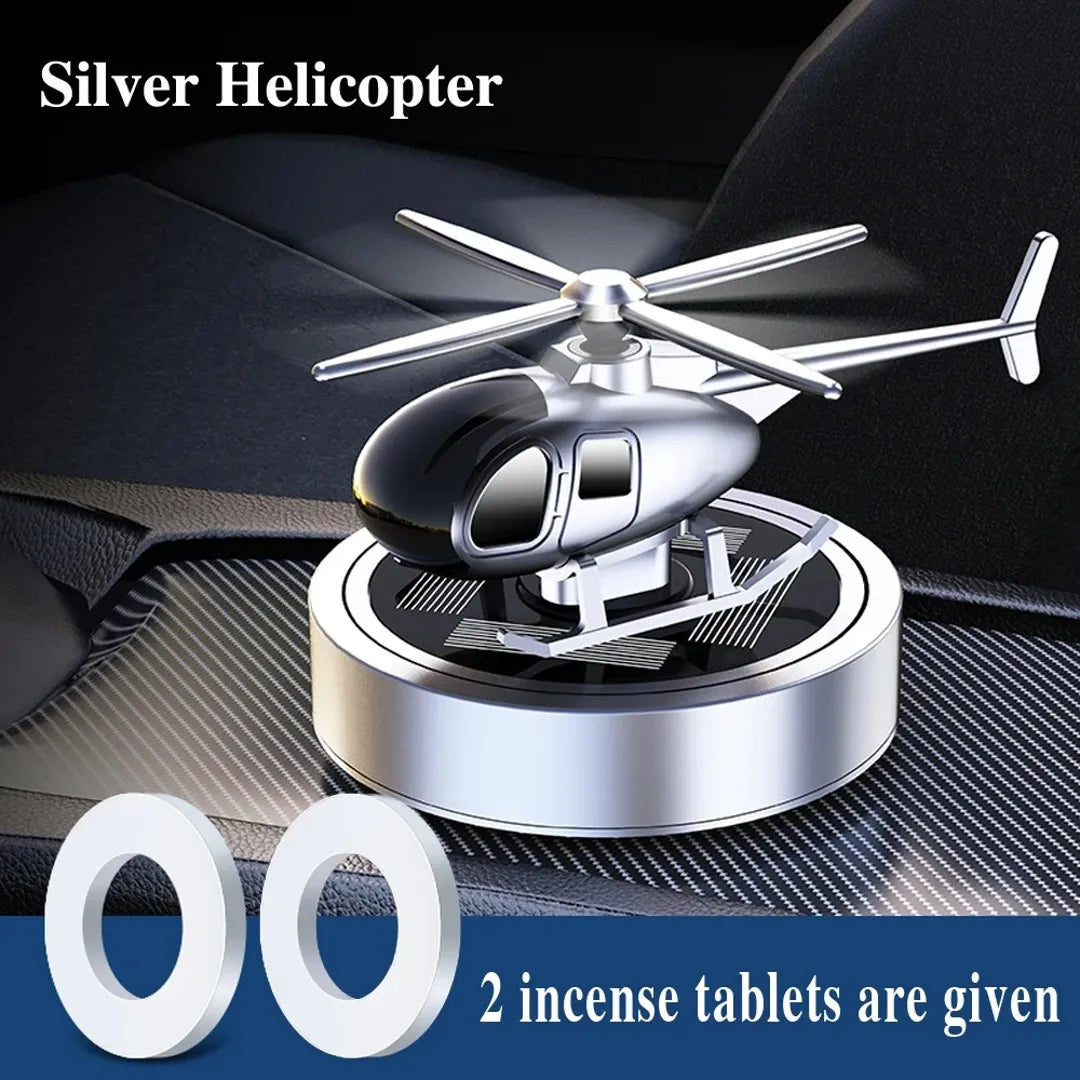Ambientador para coche con forma de helicóptero | Difusor solar con hélice